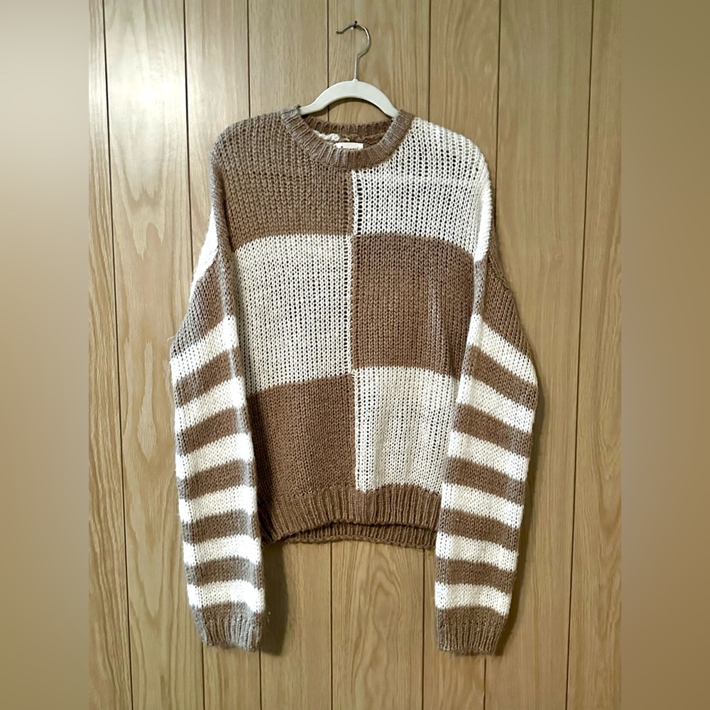 &merci Checkered Knitted Sweater size M